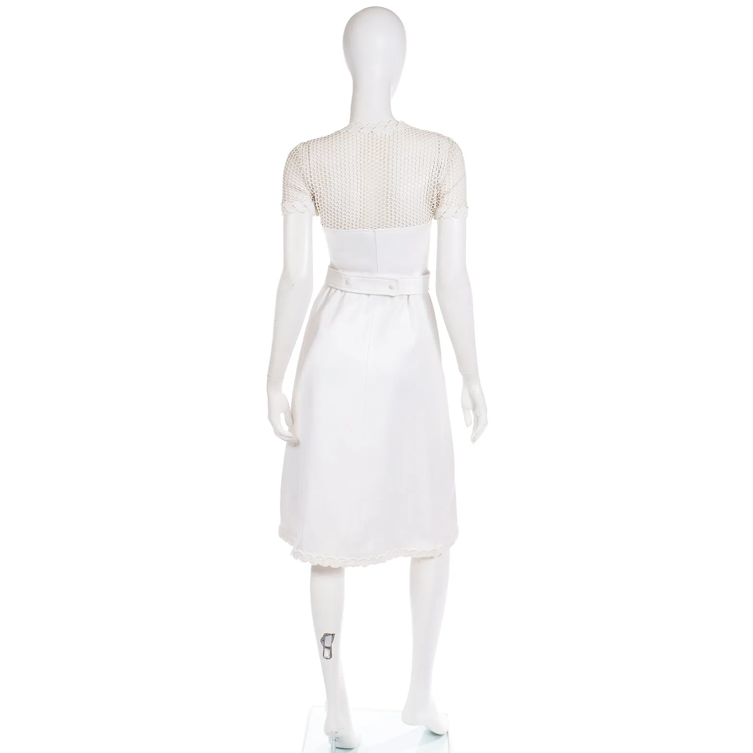 1960s Andre Courreges Space Age White Vintage Dress