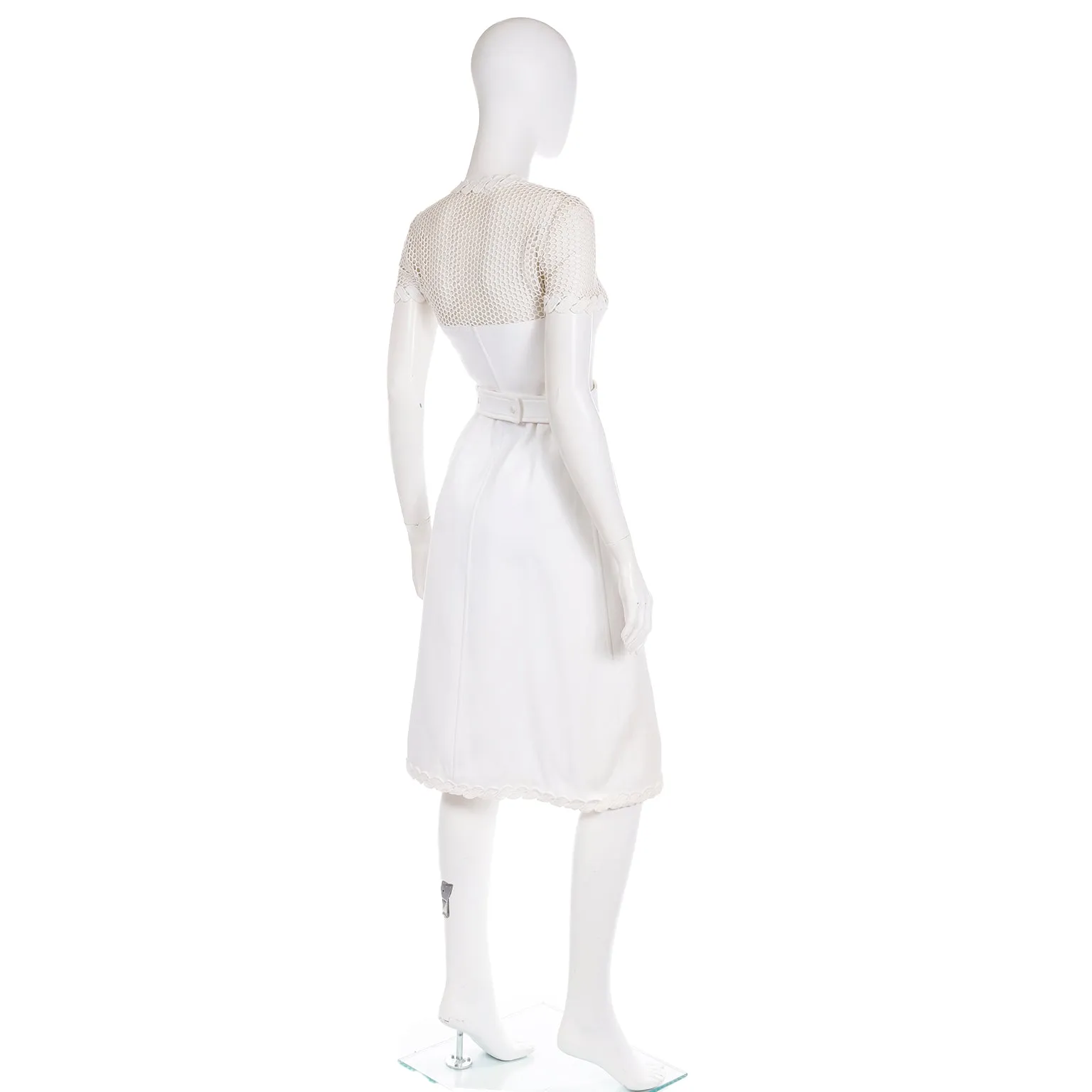 1960s Andre Courreges Space Age White Vintage Dress