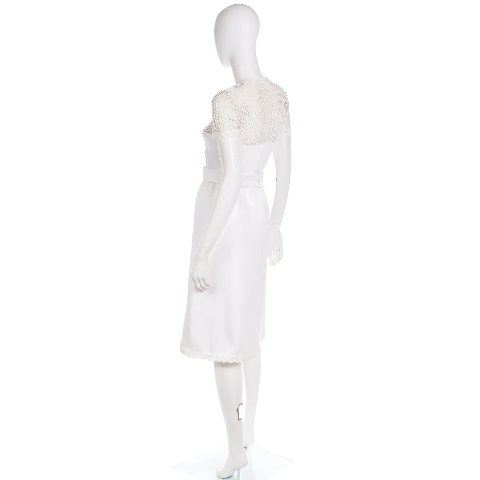 1960s Andre Courreges Space Age White Vintage Dress