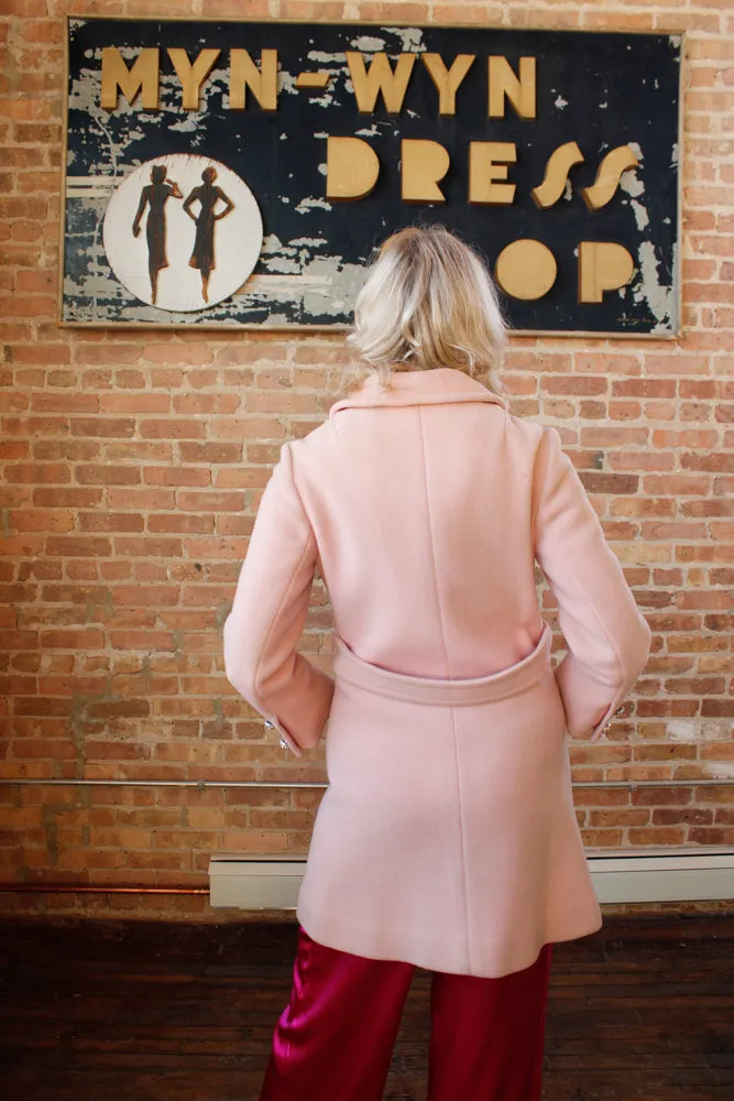 1960s Don Sophisticates Pink Wool Coat - S/M