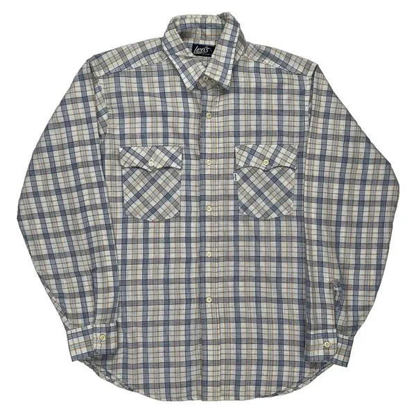 1970S Levis Checked Shirt - Large Multicoloured Cotton