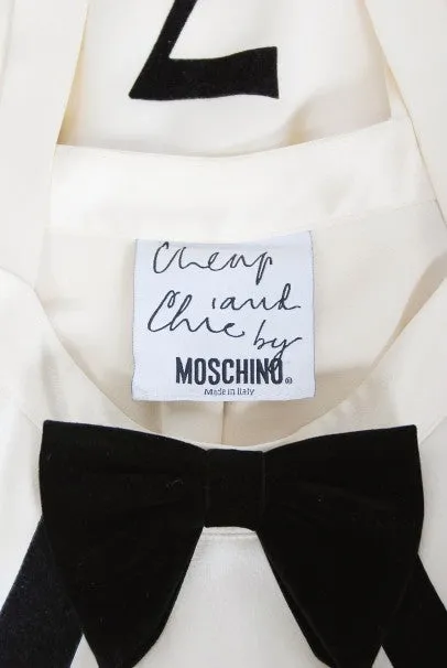 1995 Moschino Documented 'Alice In Wonderland' Novelty Clock Appliqué Mini Dress
