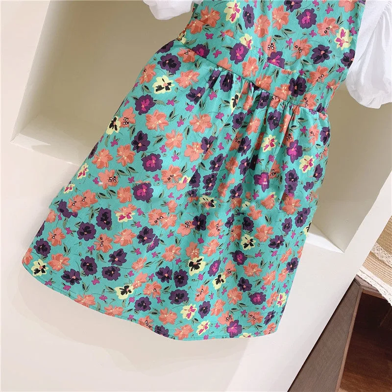 [363481] - Setelan Overall Anak Fashion Trendy - Motif Ornate Flower