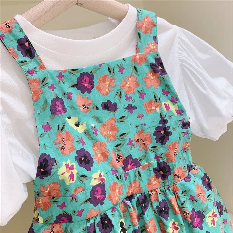 [363481] - Setelan Overall Anak Fashion Trendy - Motif Ornate Flower