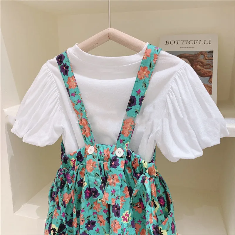 [363481] - Setelan Overall Anak Fashion Trendy - Motif Ornate Flower