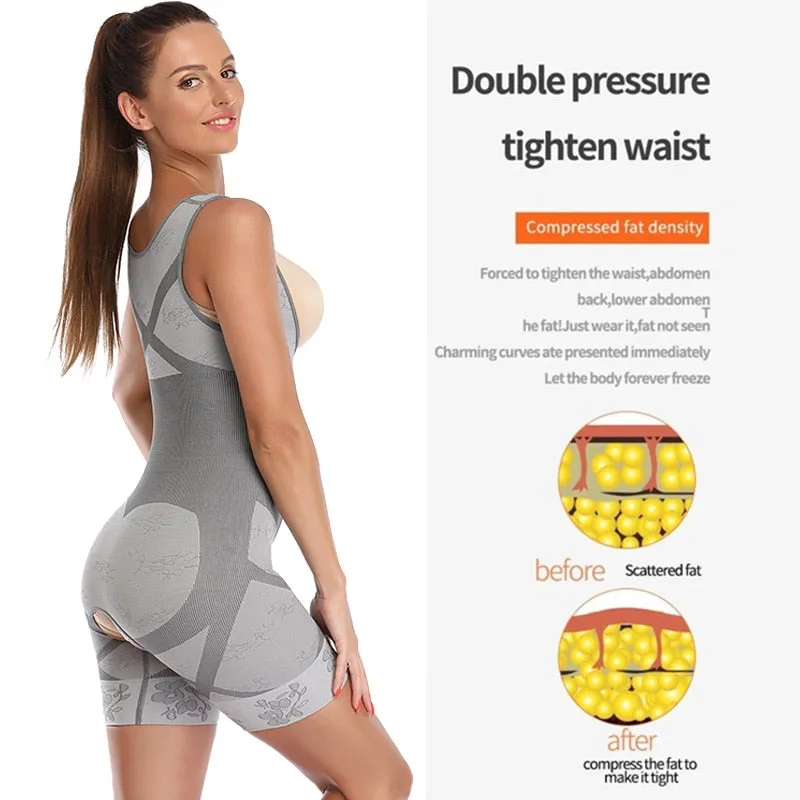 3XL Above Knee Crotchless Full Body Slimming Underwear Plus Size Women