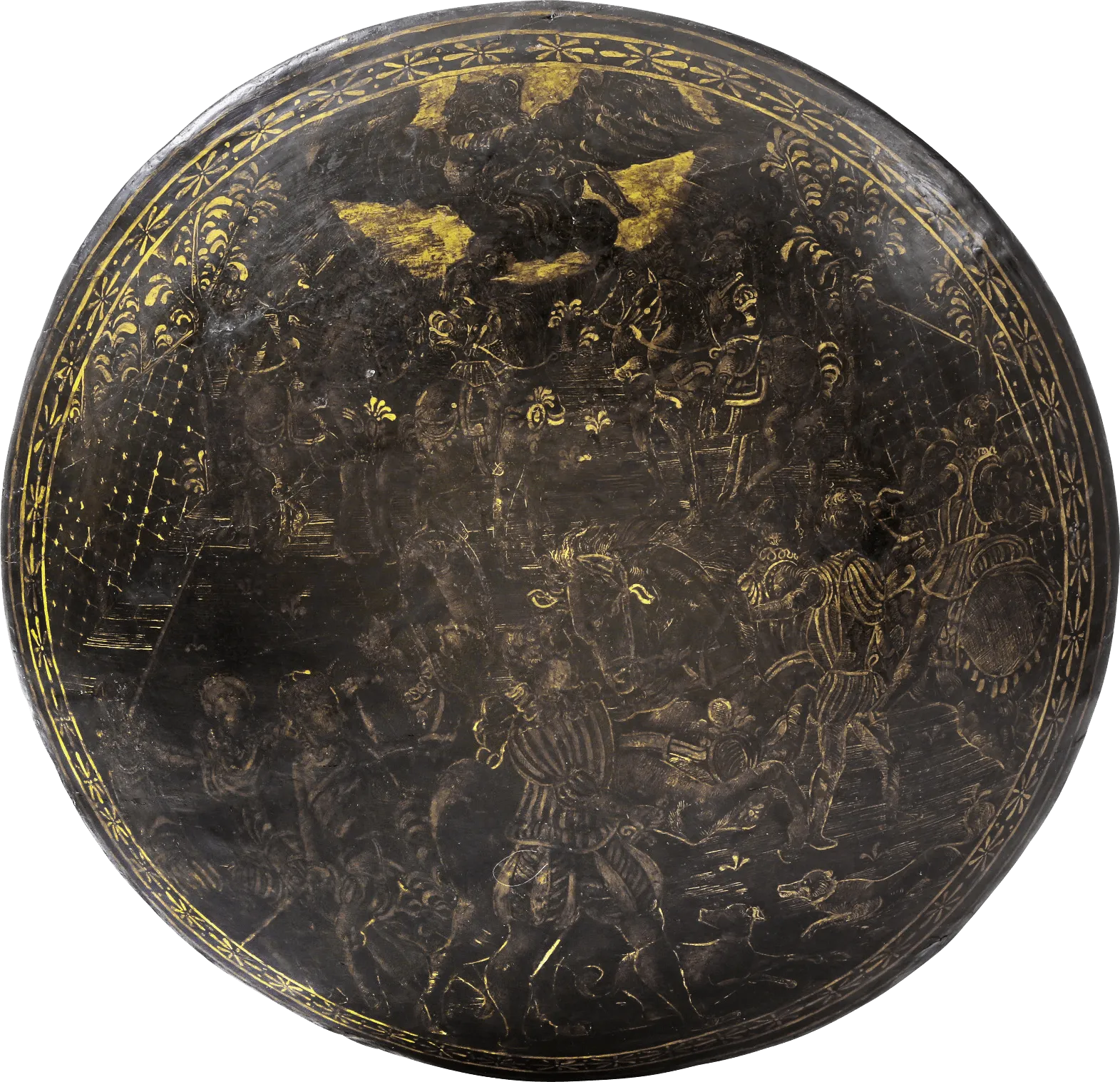 A RARE ITALIAN PARADE SHIELD, LATE 16th CENTURY