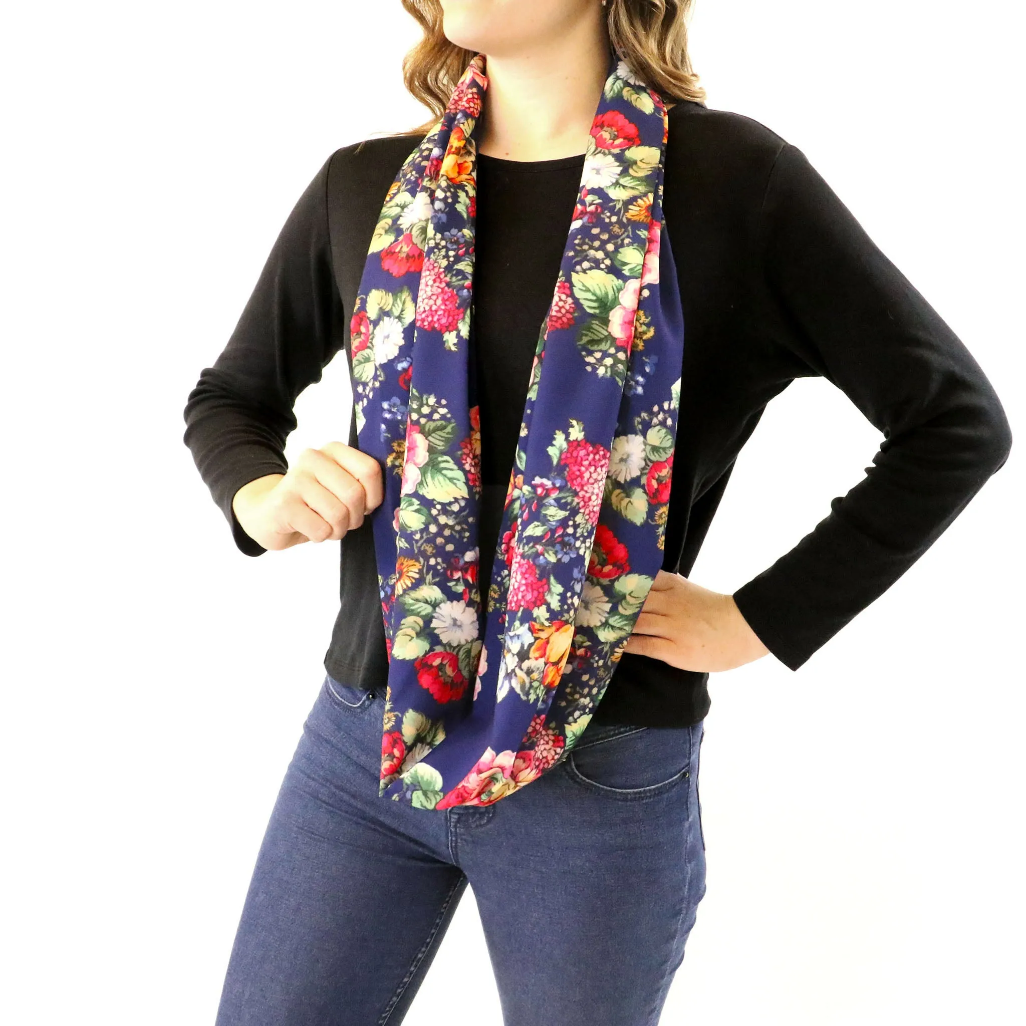 Allison Floral Infinity Scarf