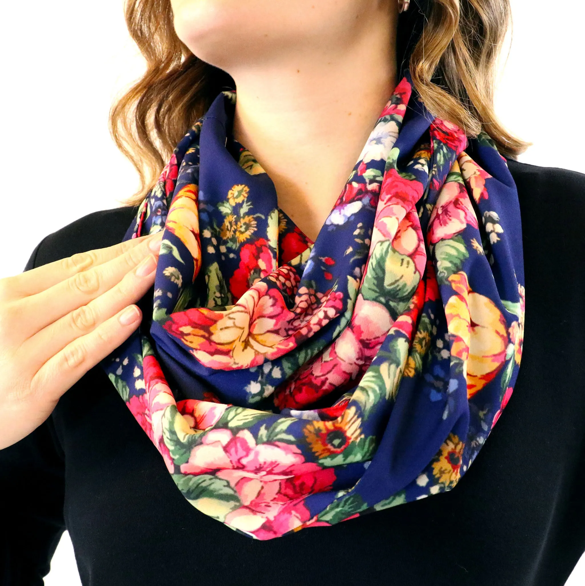Allison Floral Infinity Scarf