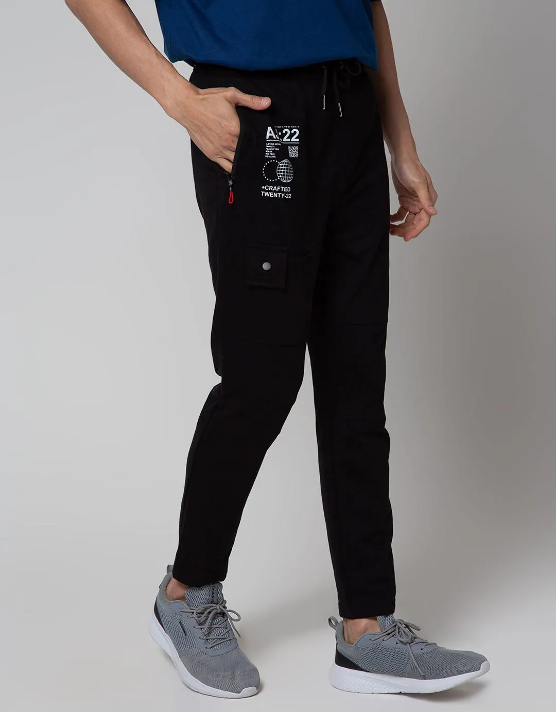 American Jeans Long Pants Knit Front Print And Pocket