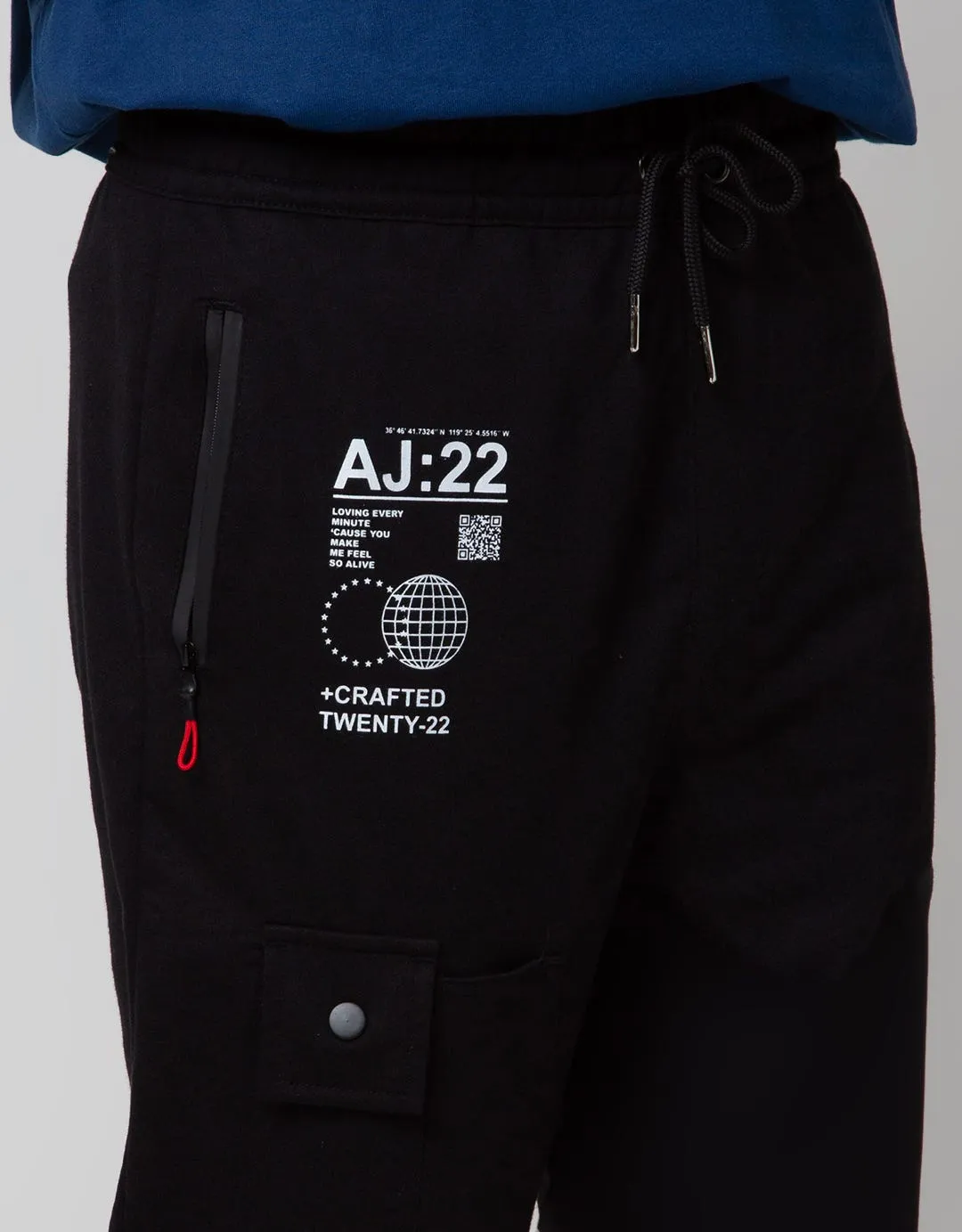 American Jeans Long Pants Knit Front Print And Pocket