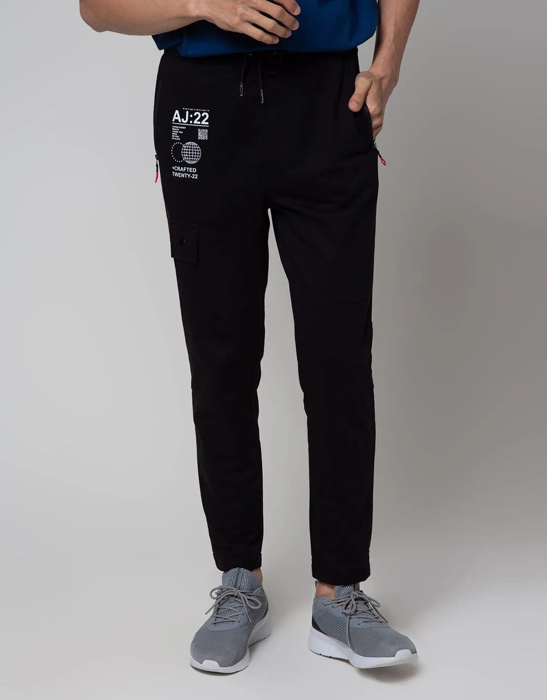 American Jeans Long Pants Knit Front Print And Pocket