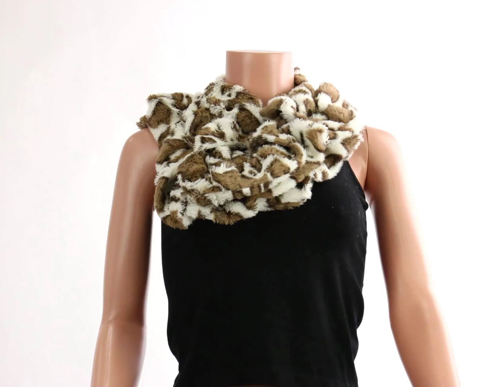 Animal Print Furry Infinity Scarf #AACG0414 (PC)