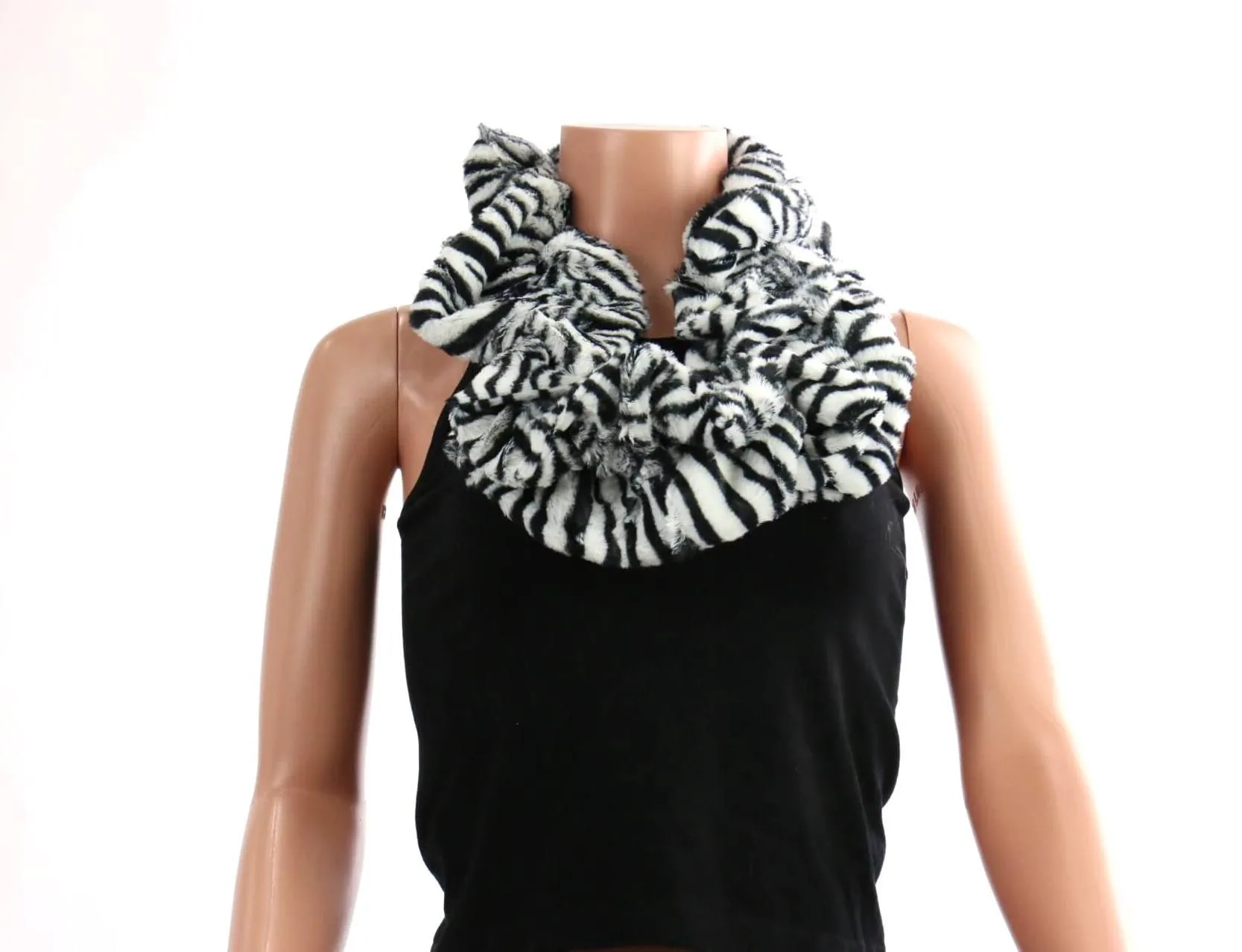 Animal Print Furry Infinity Scarf #AACG0414 (PC)