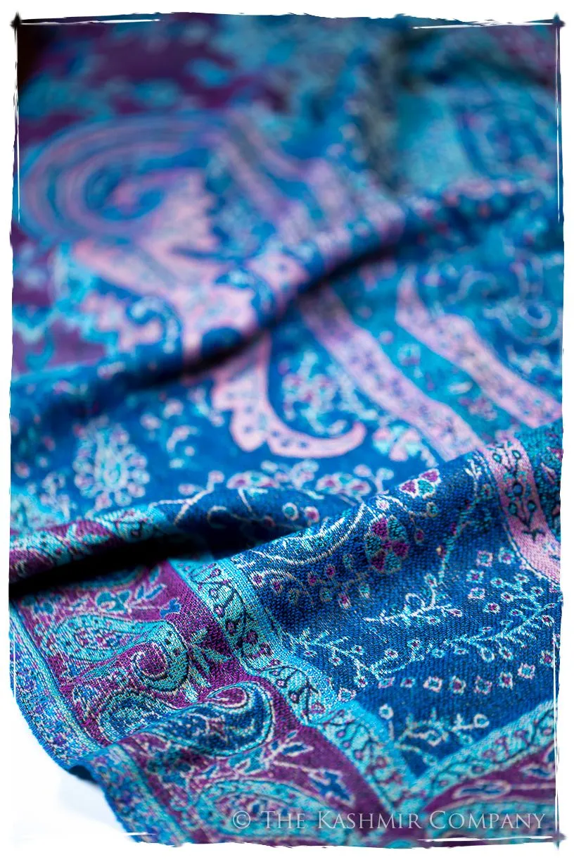 Aurora Paisley Reversible Kashmir Wool Scarf