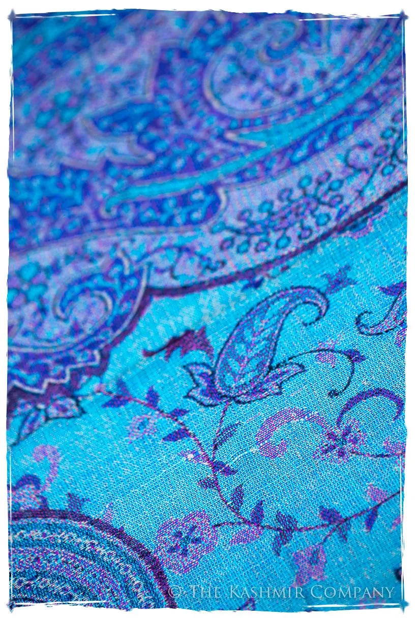 Aurora Paisley Reversible Kashmir Wool Scarf