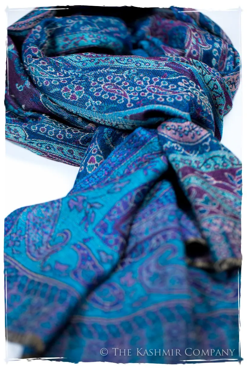 Aurora Paisley Reversible Kashmir Wool Scarf