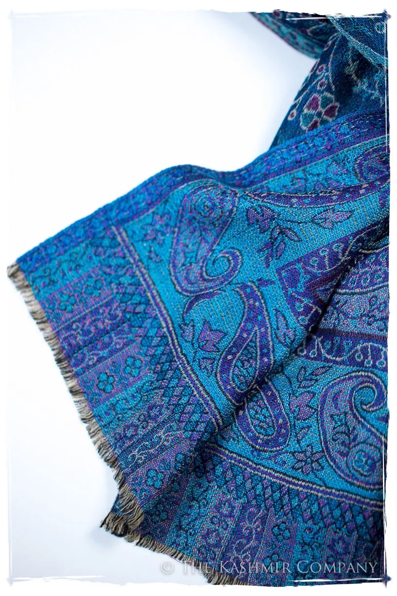 Aurora Paisley Reversible Kashmir Wool Scarf