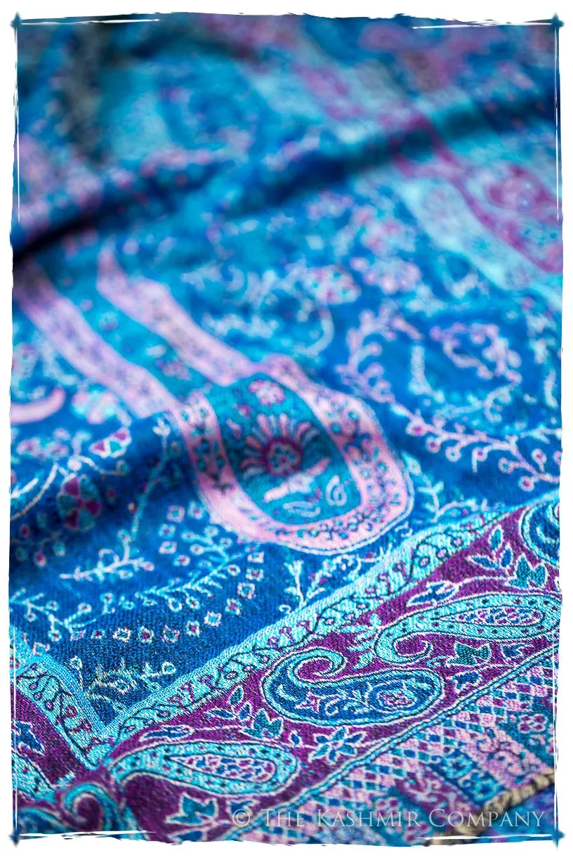 Aurora Paisley Reversible Kashmir Wool Scarf