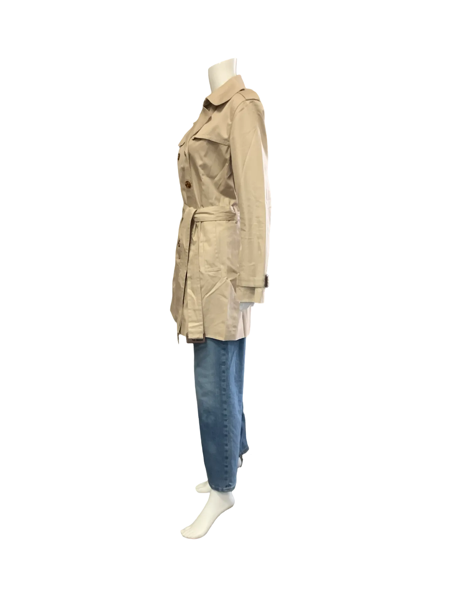 Banana Republic Women's Trench Coat Knee Length Neutral Size: L