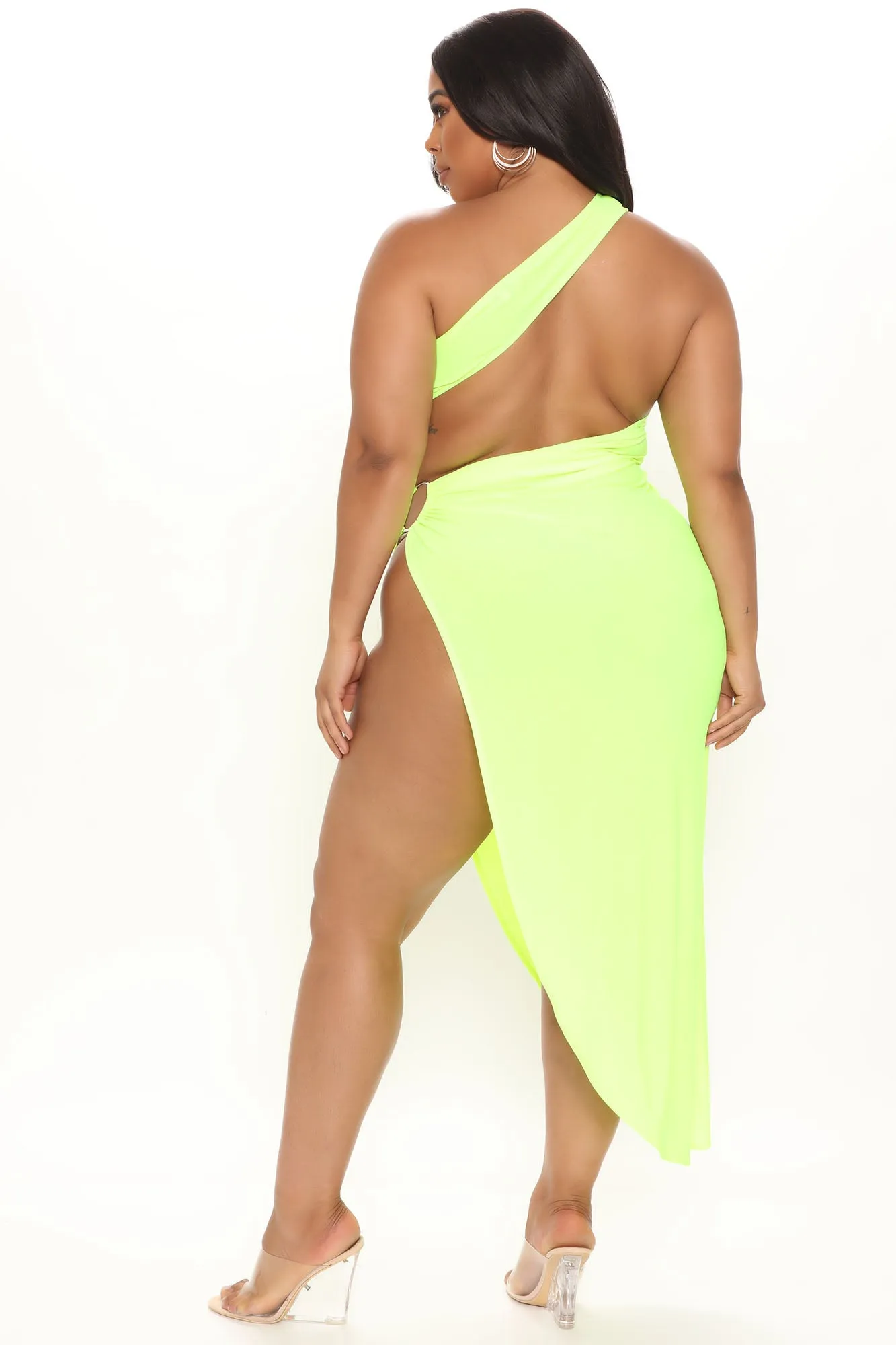 Baring It All Maxi Dress - Neon Yellow