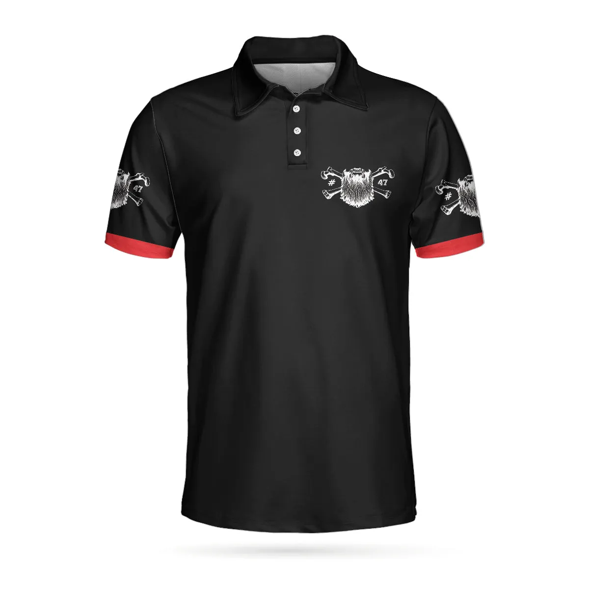 Beard Rule Short Sleeve Black Polo Shirt, If You Touch My Beard Polo Shirt, Best Beard Shirt For Men