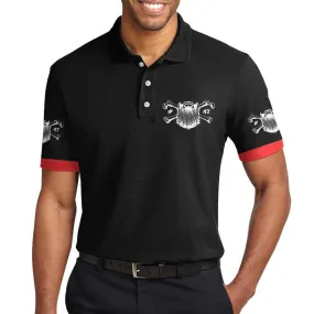 Beard Rule Short Sleeve Black Polo Shirt, If You Touch My Beard Polo Shirt, Best Beard Shirt For Men