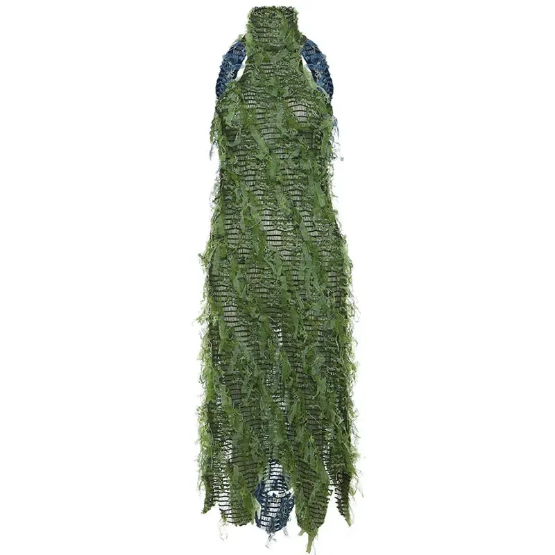 Becca Backless Tassel Maxi Dress
