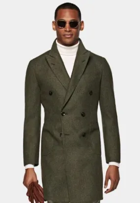 Big and Tall Peacoat - Mens Big and Tall Peacoat - Olive Green