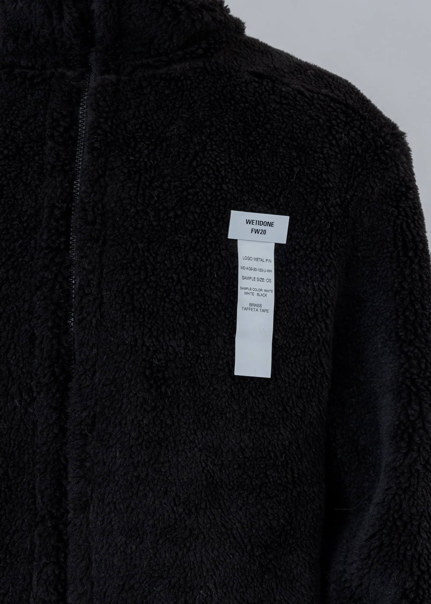 Black Faux Fur Jumper With Pin