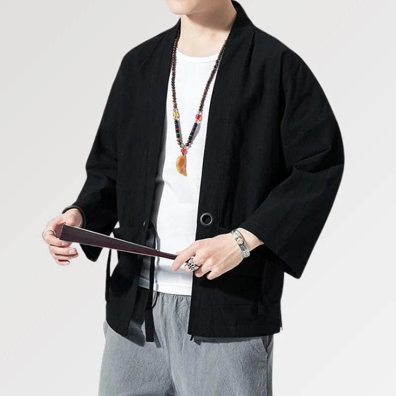 Black Men's Kimono 'Yuudai'