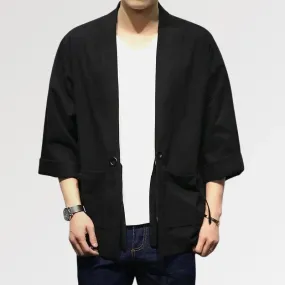 Black Men's Kimono 'Yuudai'