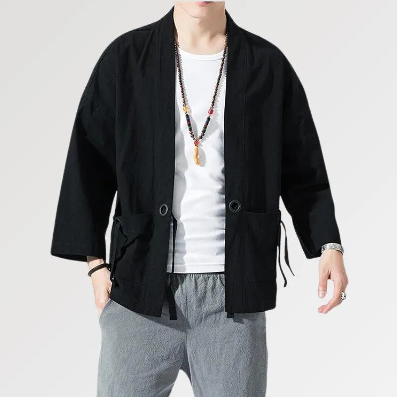Black Men's Kimono 'Yuudai'