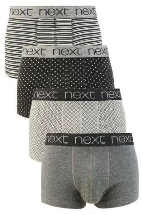 Black Pattern Hipsters Four Pack