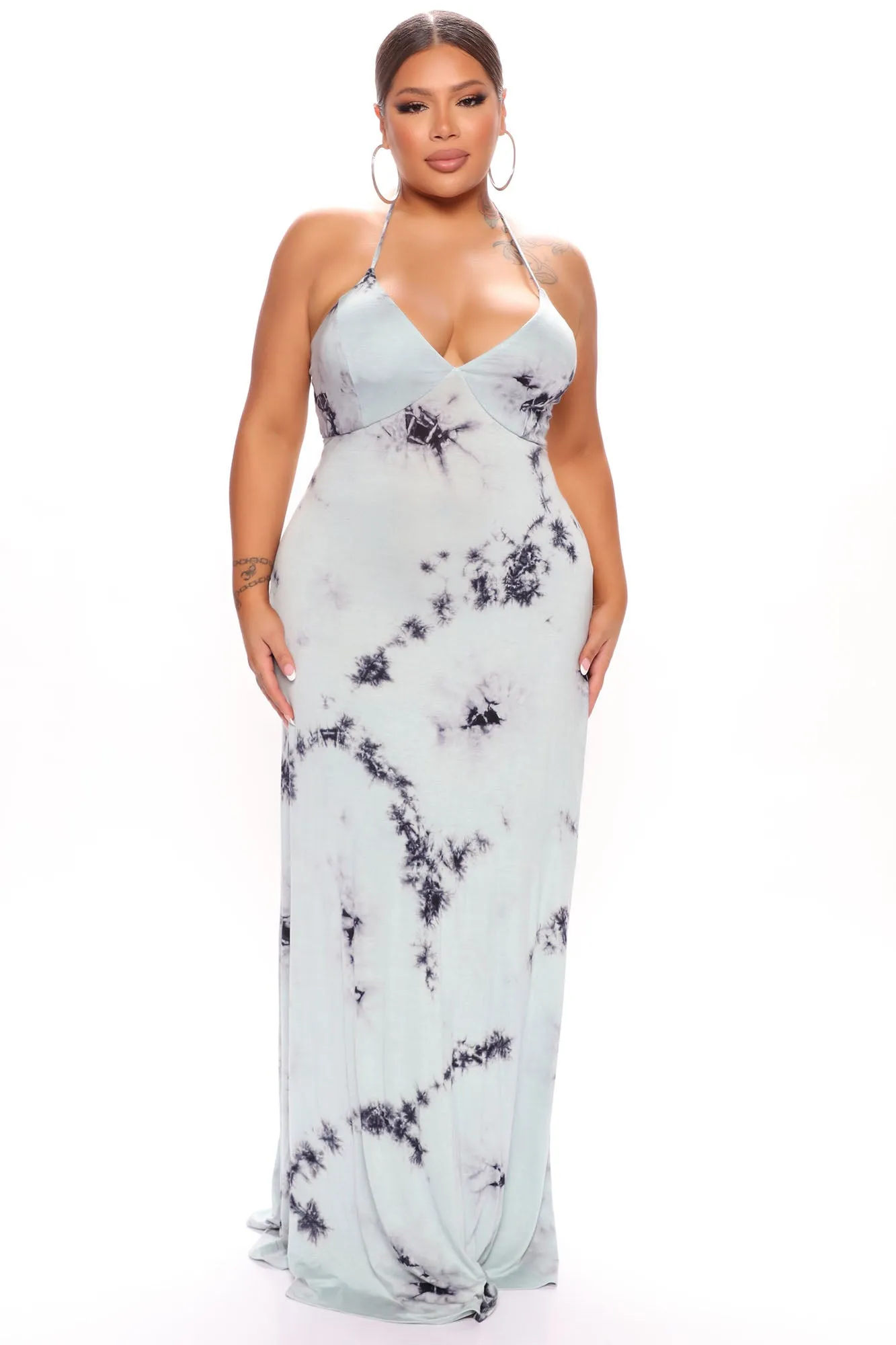 Blew Me Away Tie Dye Maxi Dress - Blue/combo
