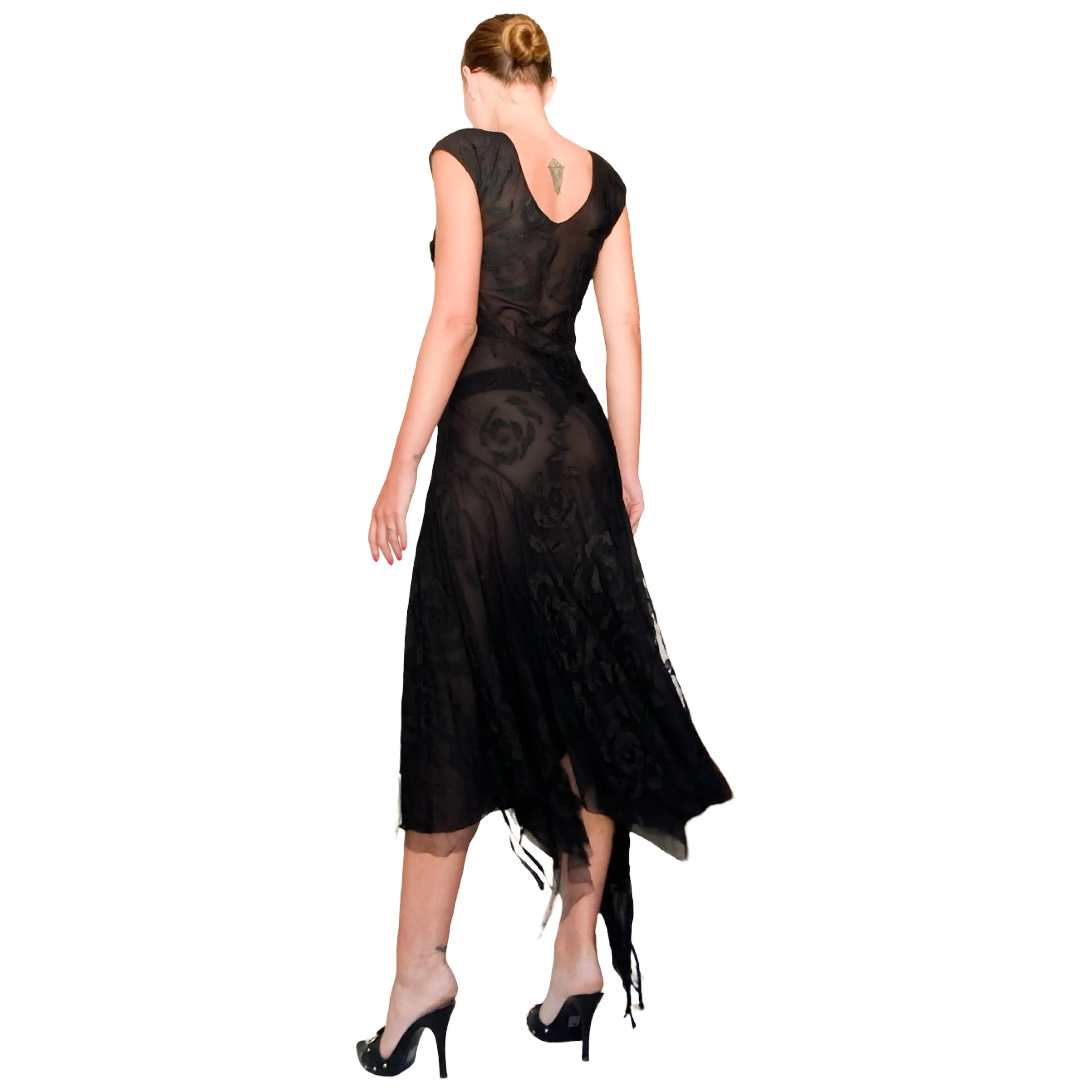 Blumarine S/S 2002 silk lace maxi dress (runway)