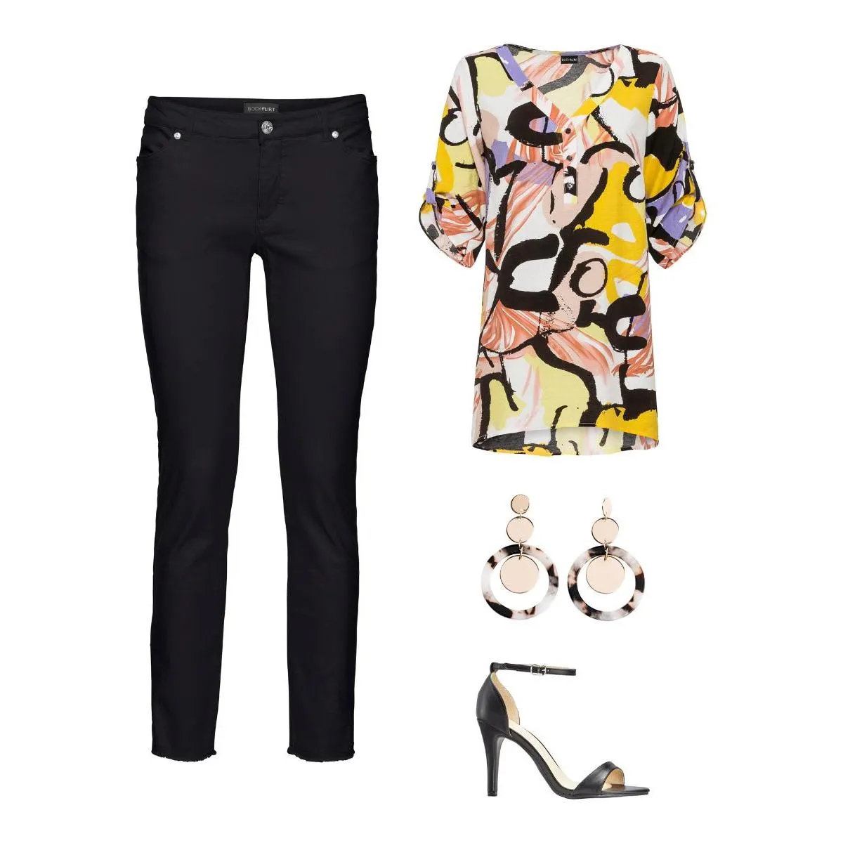 Bodyflirt White Printed Tunic