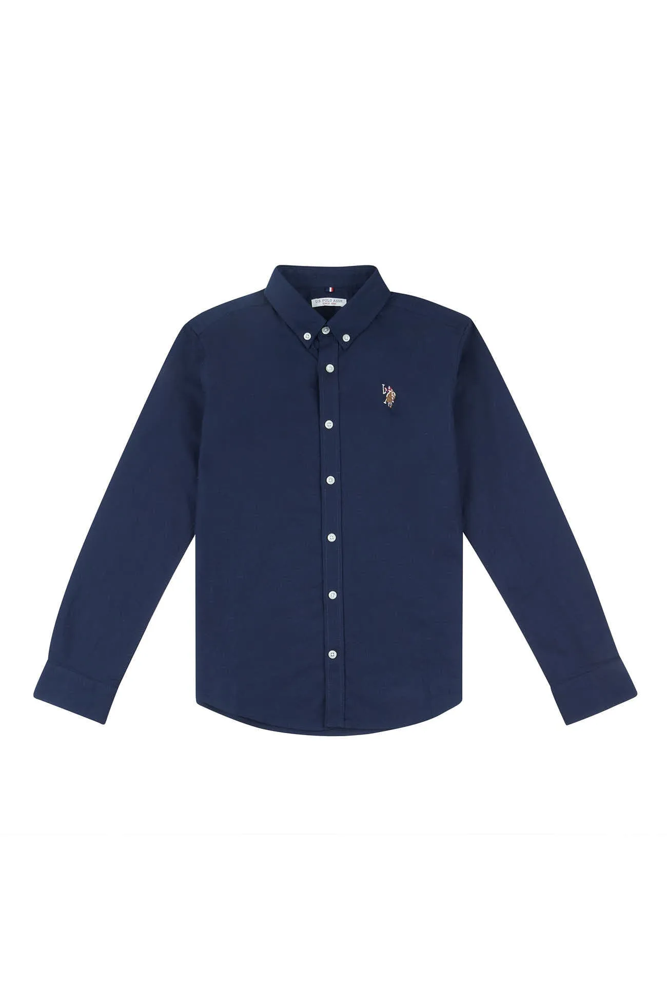 Boys Lifestyle Peached Oxford Shirt in Navy Blue