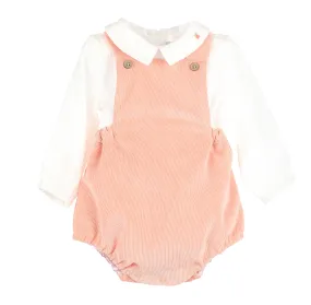 Boy's Pumpkin Cord Overall Set