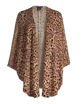 Brown Leopard Print Shape Cape