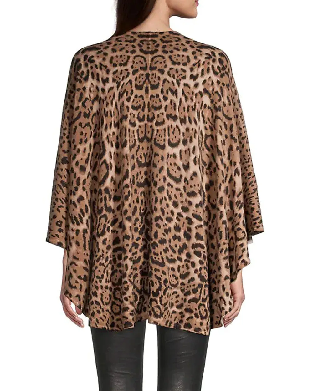 Brown Leopard Print Shape Cape