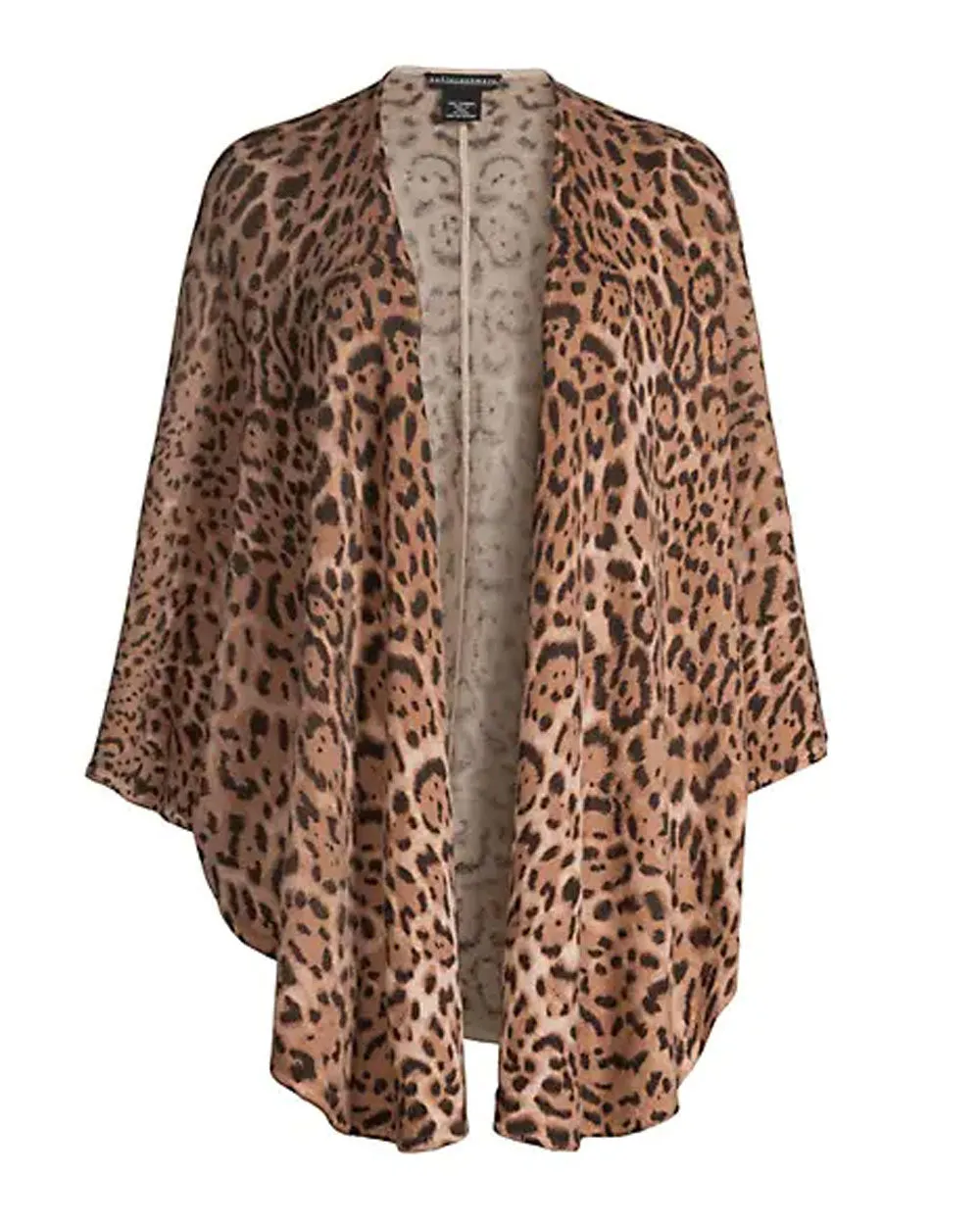 Brown Leopard Print Shape Cape