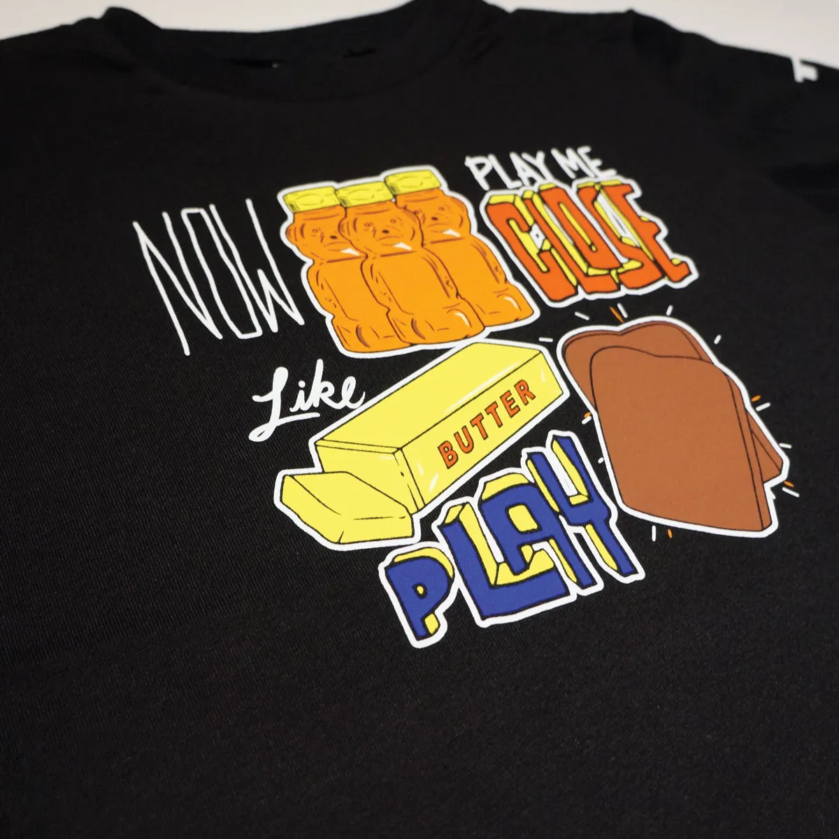 Butter Play Toast T-shirt (Black)
