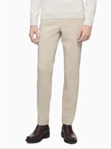 Calvin Klein Men's CK Move 365 Slim-Fit Performance Stretch Pants 29 x 30 Beige