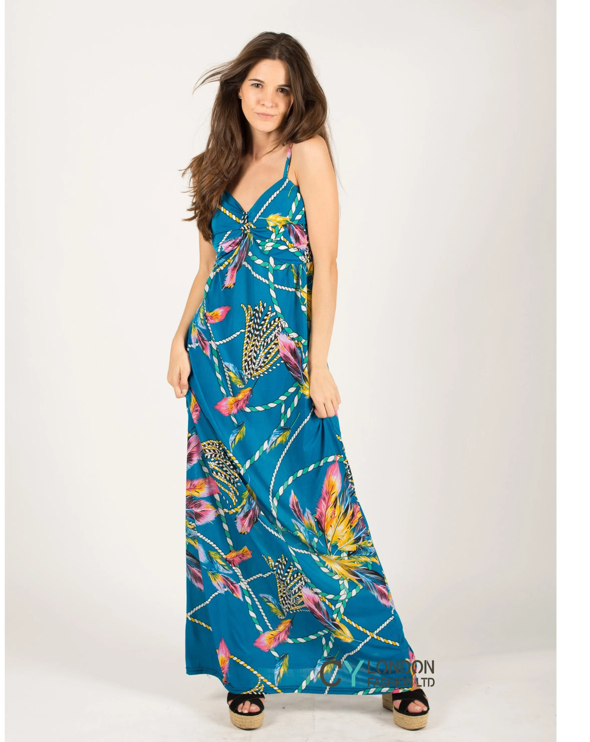 Chain Print Maxi Dress