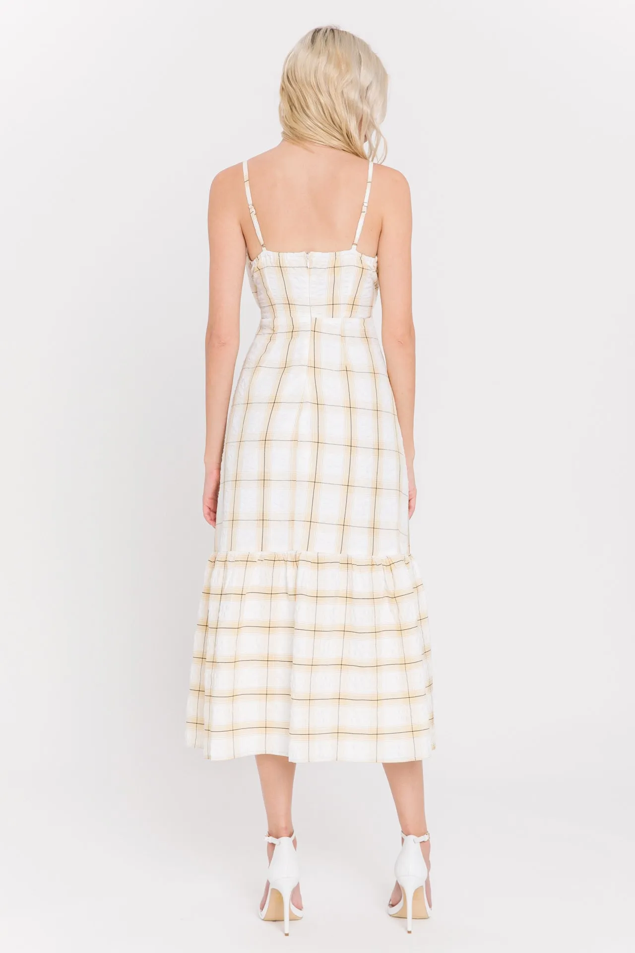 Check Print Maxi Dress