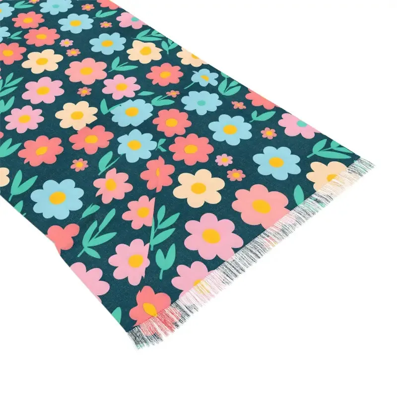 Chic Floral Pattern Polyester Light Scarf