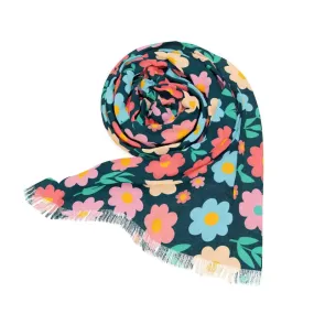 Chic Floral Pattern Polyester Light Scarf