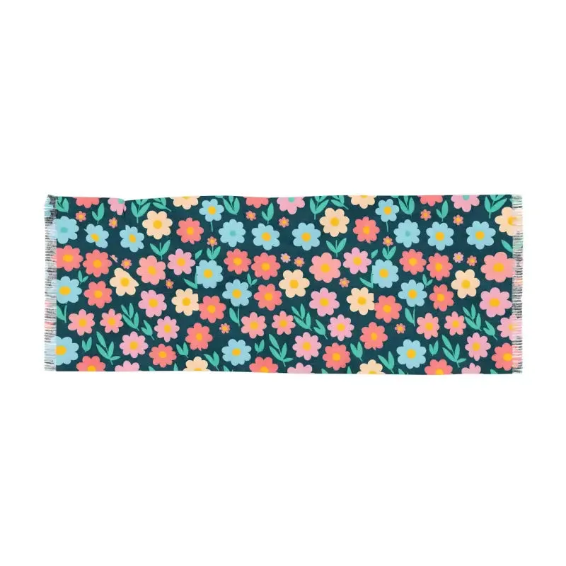 Chic Floral Pattern Polyester Light Scarf