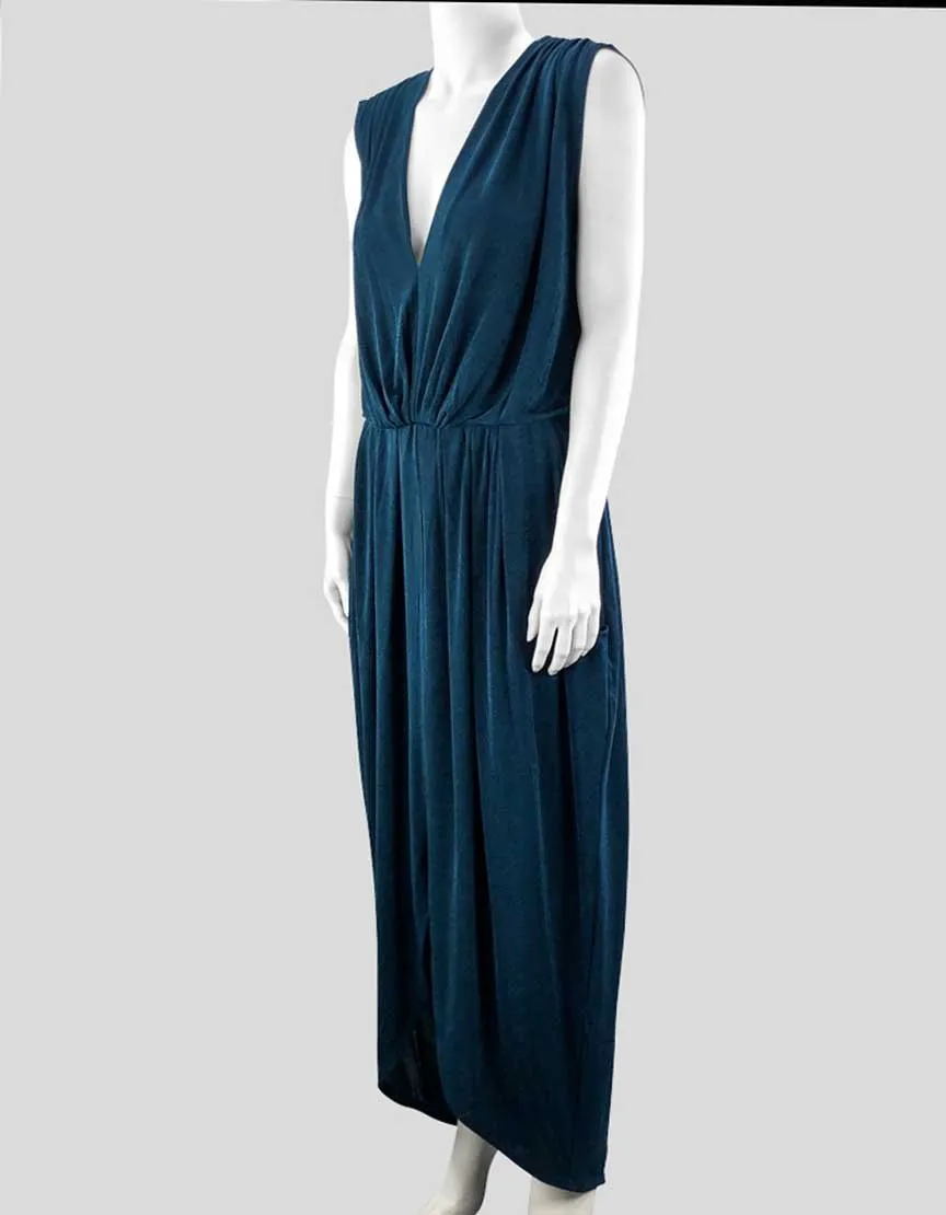 City Chic Maxi Dress Teal Color Women 16 US